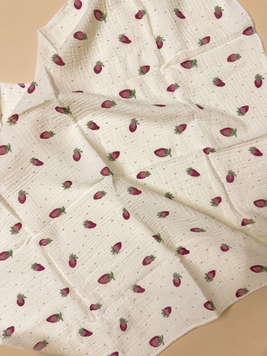 Strawberry Organic Muslin Swaddle