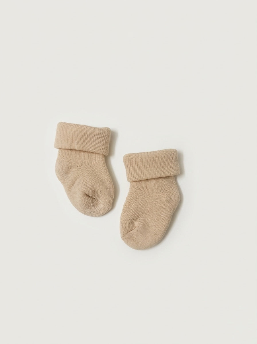 Solid Fold-Over Socks
