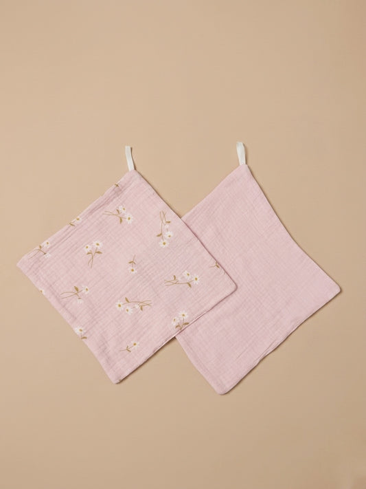 Meadow Pink Facetowel set of 2
