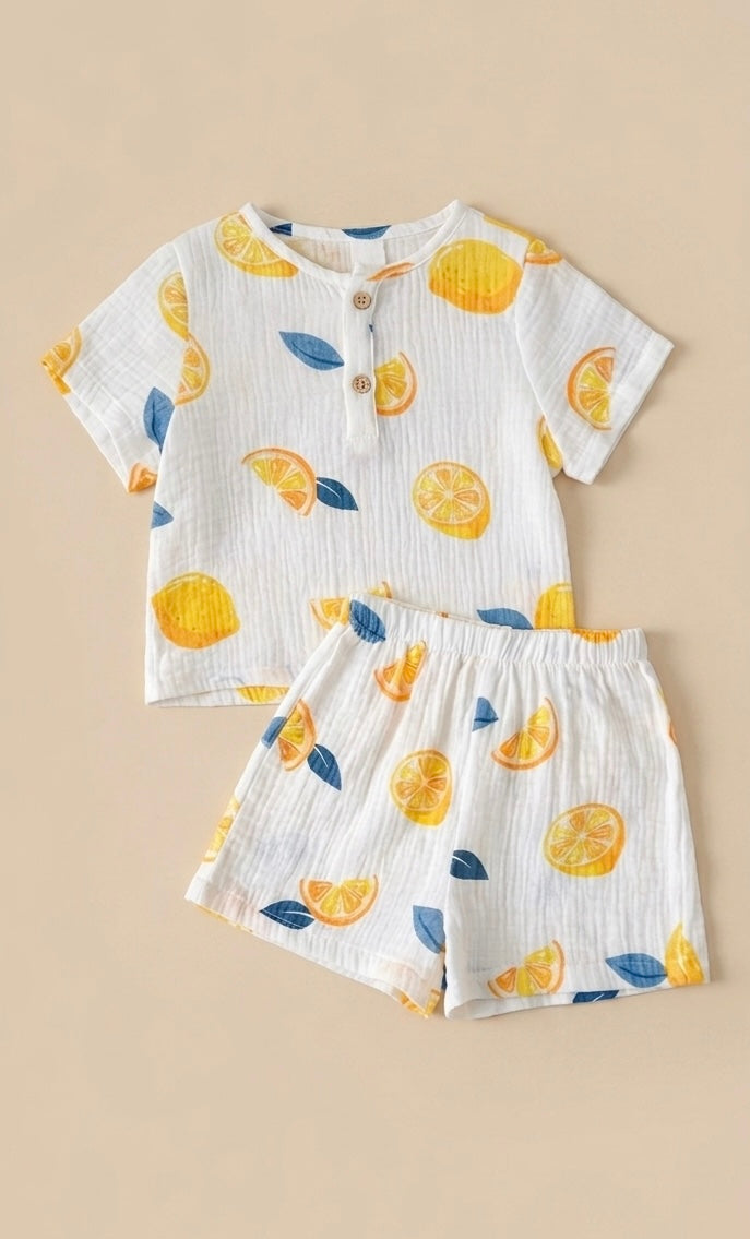 Lemon Organic Muslin Co-ord