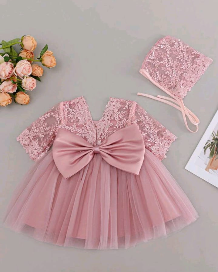 Blush Ribbon Lace Frock
