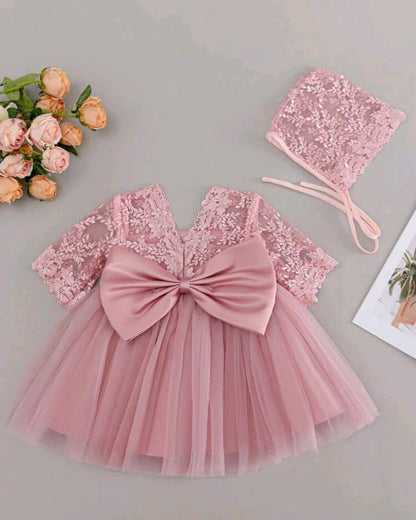 Blush Ribbon Lace Frock