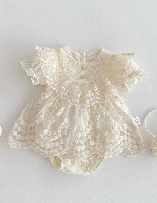 The Heirloom Guipure Lace Romper