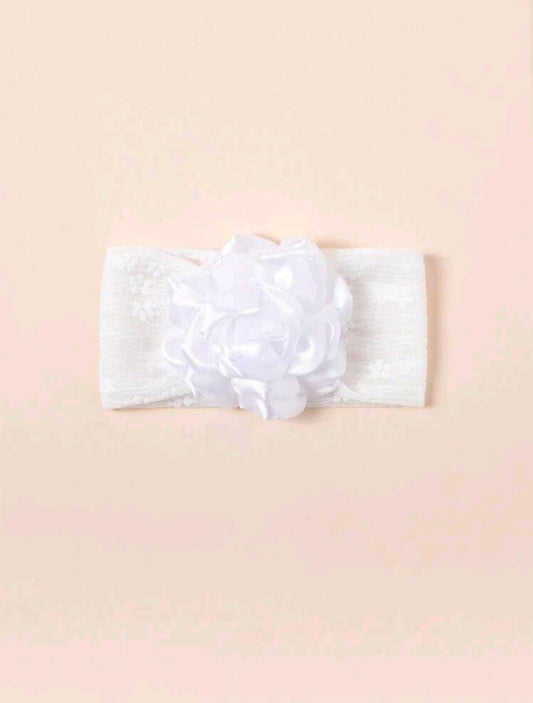 White Messy Flower Headband