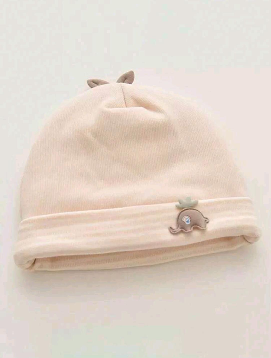 Little Elephant Baby Cap - Light Beige