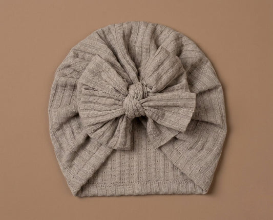 Taupe Turban Cap