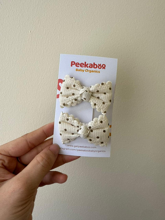 Polka Dot Bow Clip