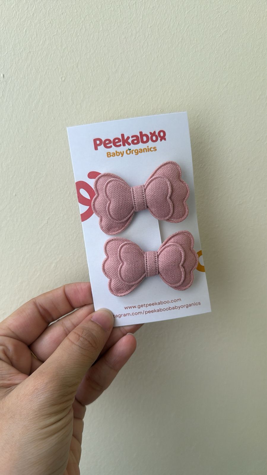 Dusty Pink Bow Mini Clip