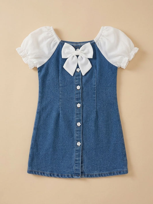Denim Bow Frock