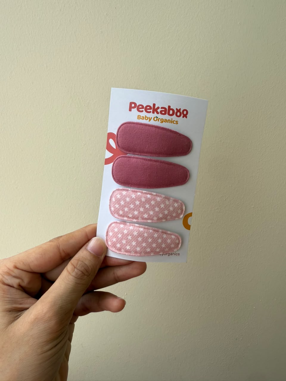 Pink and Star-Print Mini Snap Clips Set