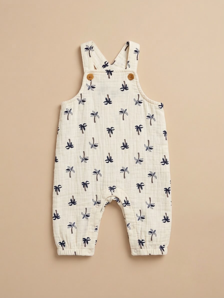 Tropical Island Baby Overalls