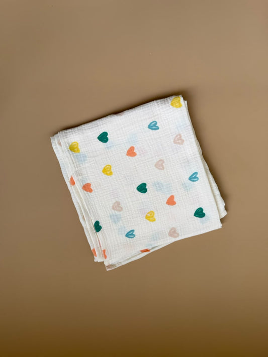 Colour Heart Swaddle