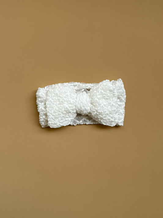 Ivory Cloud Lace Headband