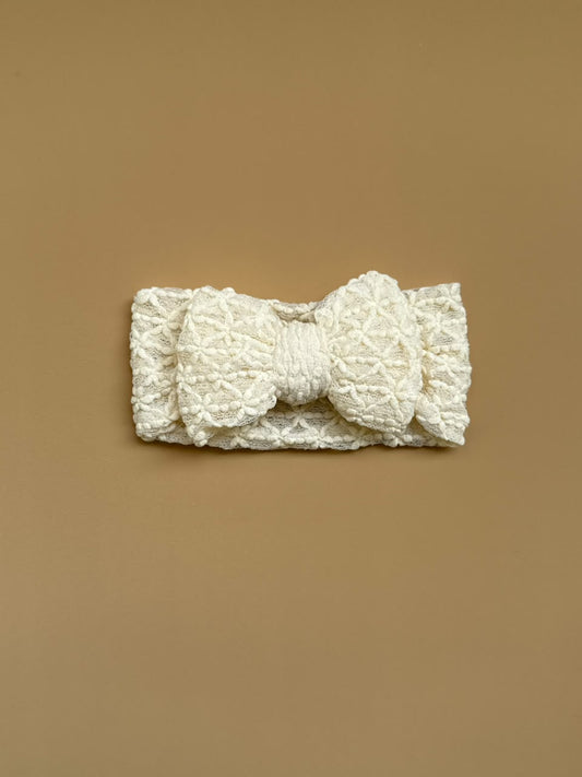 Cream Cloud Lace Headband