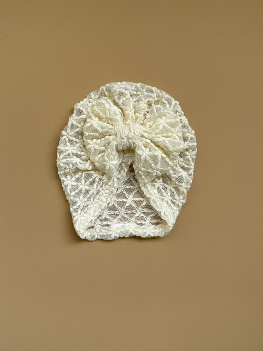 Heirloom Cream Turban Bow