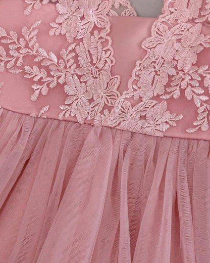 Blush Ribbon Lace Frock