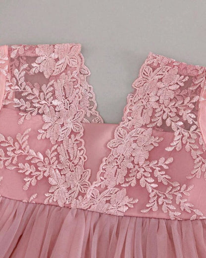 Blush Ribbon Lace Frock