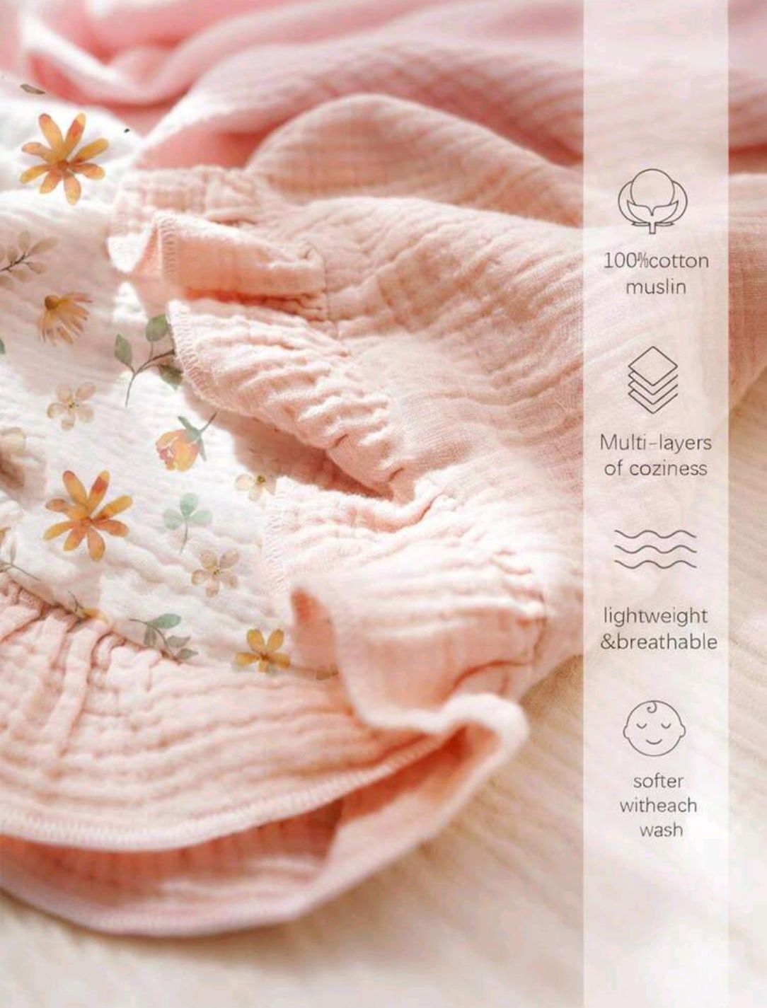 Floral Double Side Blanket
