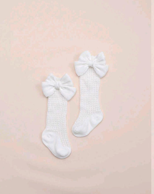 Shiny Bow Socks